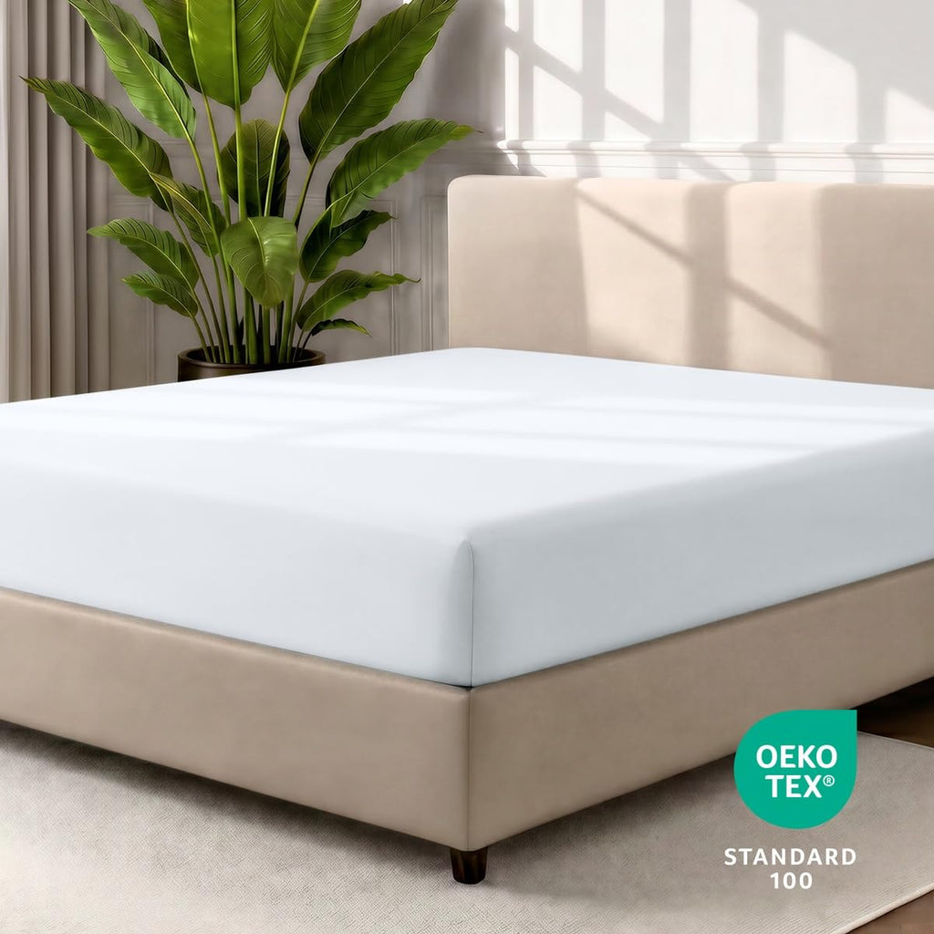 2-Pack Fitted Sheet 1800 Ultra-Soft (Twin XL, White)