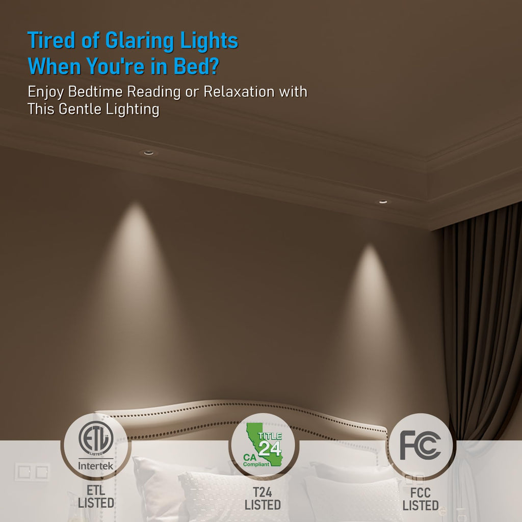4 Inch 5CCT LED Pinhole Recessed Lights with J-Box