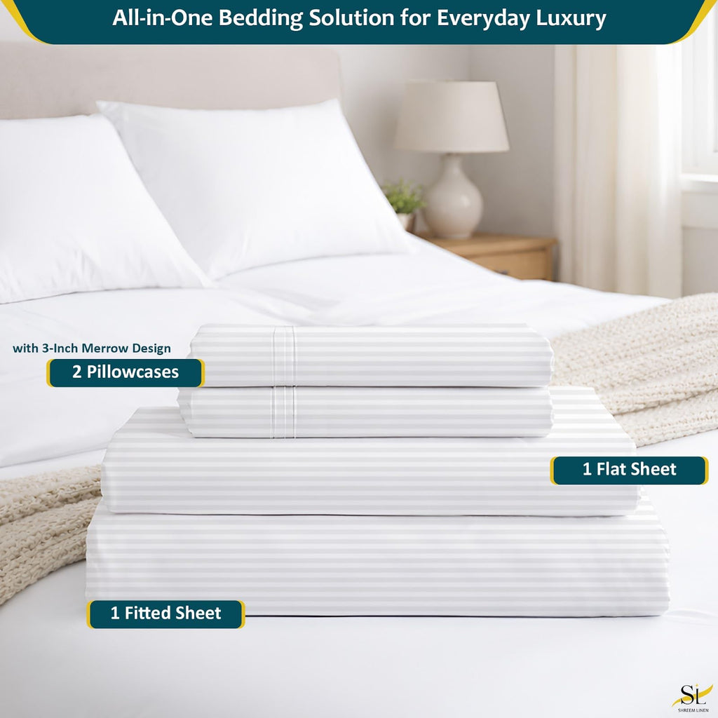 Full 4 Piece Sheet Set, Ultra Soft Microfiber Bed Sheets Full Size, Breathable Cooling Bedding, Deep Pocket Fits 8-16