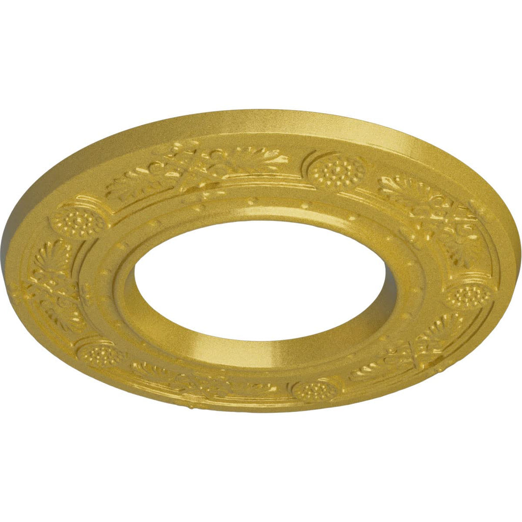 8" x 3-7/8" x 1/2" Daniela Ceiling Medallion, Rich Gold