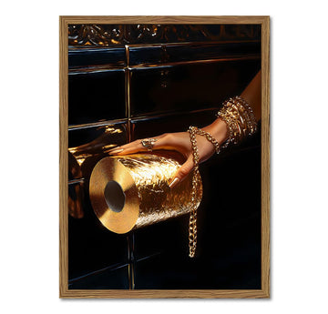 Black Woman Bathroom Wall Art Trendy Black Girl Gold Toilet Paper Wall Decor Picture Vintage Black and Gold Bathroom