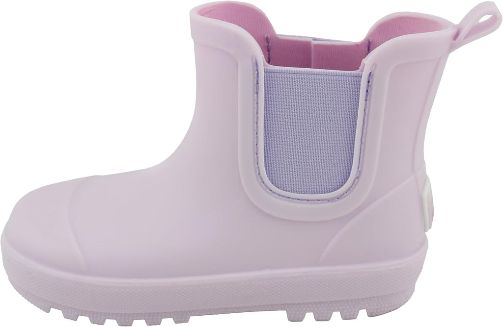 Toddler and Kids' Chelsea Rain Boots, Waterproof Rubber Rainboot, Girls/Boys Light Water Shoes for Muddy Park/Hiking
