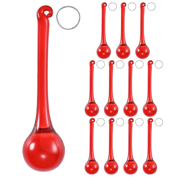 12-Pack Crystal Raindrop Prisms 78mm Icicle Pendant, Red