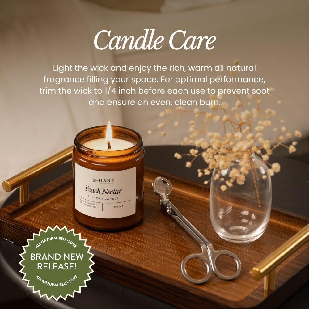 9oz Non Toxic Soy Candle Warm Vanilla Oak - 40+ Hour Burn