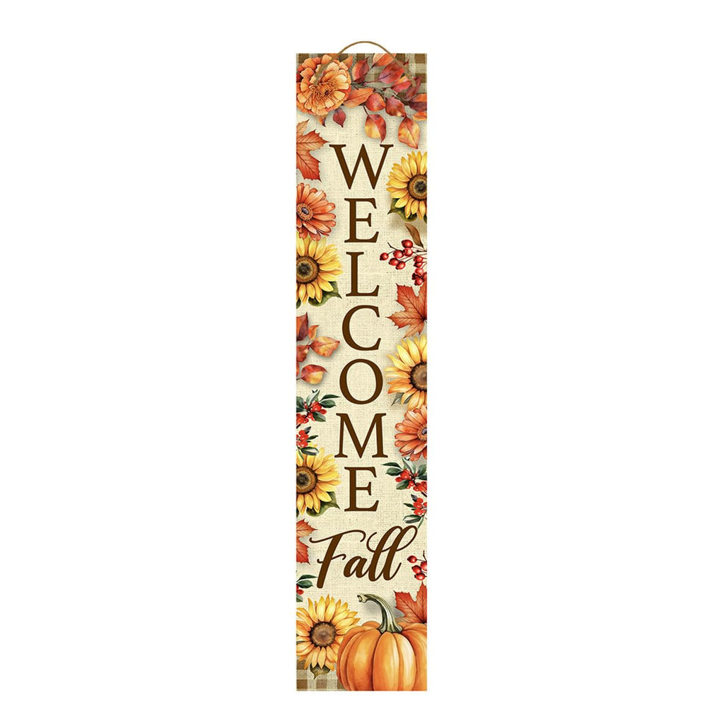 Fall Double Sided Reversible Pine Porch Leaner 47x9.5 Seasonal Celebration For Fall Porch Leaner