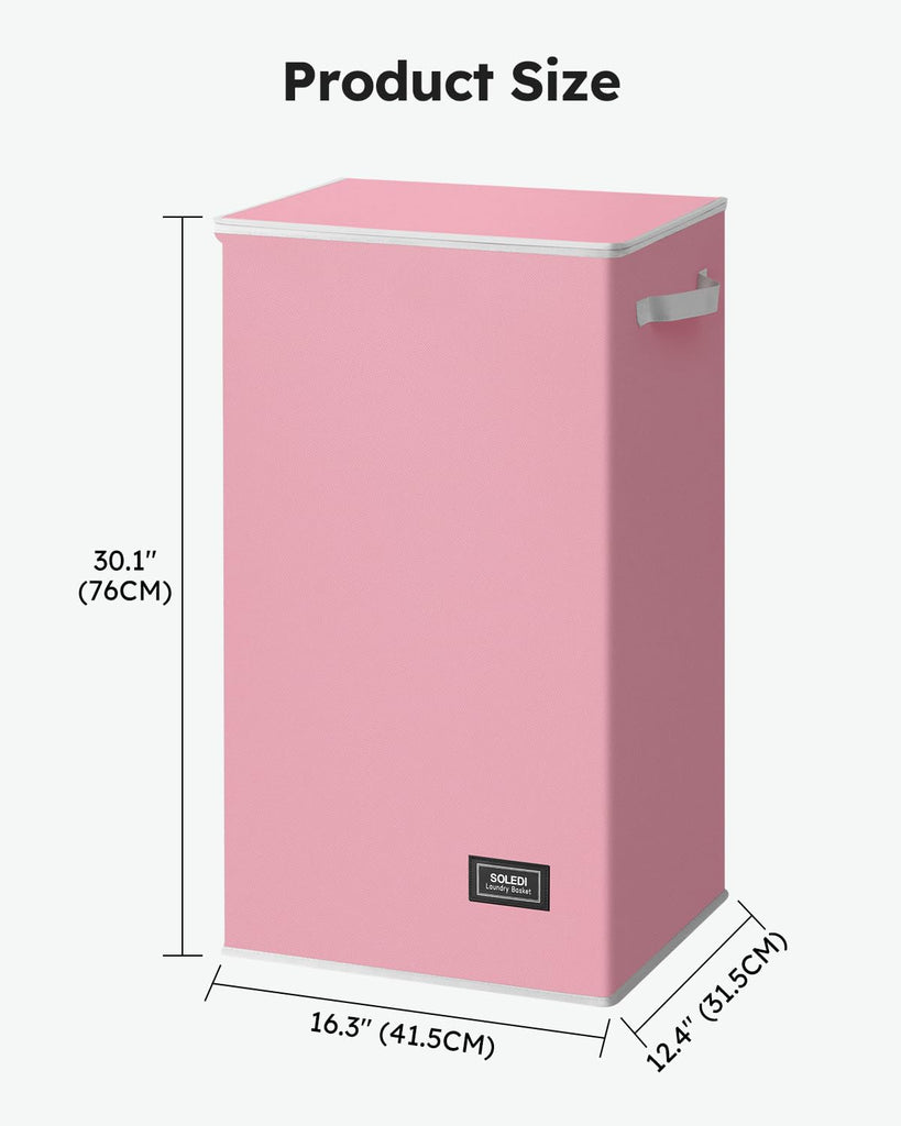 100L Laundry Hamper with Lid, Large Collapsible Laundry Basket