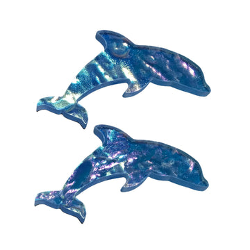 Dolphin Glass Swimming Pool Step Marker Mosaic (5", Deep Blue) (2 Pack)