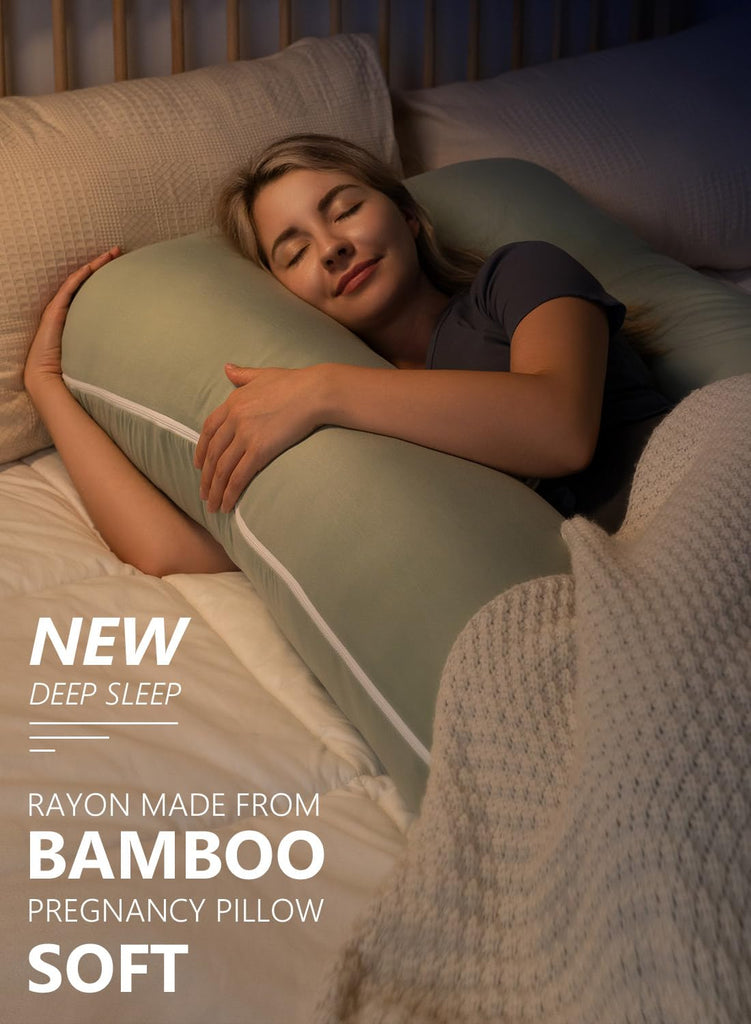 Pregnancy Pillow, U Shaped Pregnancy Pillows for Sleeping Cooling, 55 Inch Maternity Pillow for Pregnant Women, Body