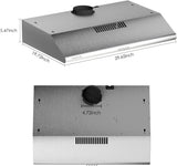 36 Inch Stainless Steel Wall Mount Range Hood 900 CFM 4 Speed Gesture & Touch Control Convertible Ducted/Ductless