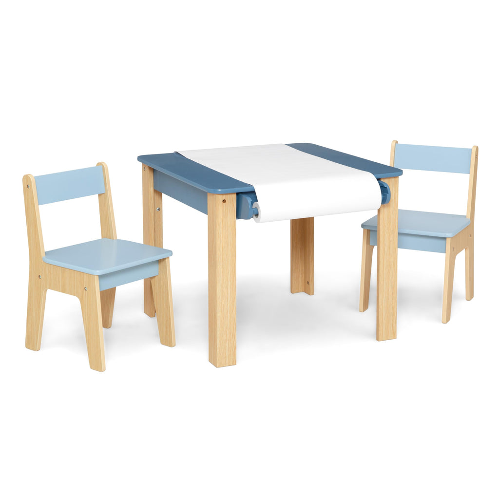 Children - GapKids Table and 2 Chair Set with Paper Roll Holder - Greenguard Gold Certified, Indigo Blue