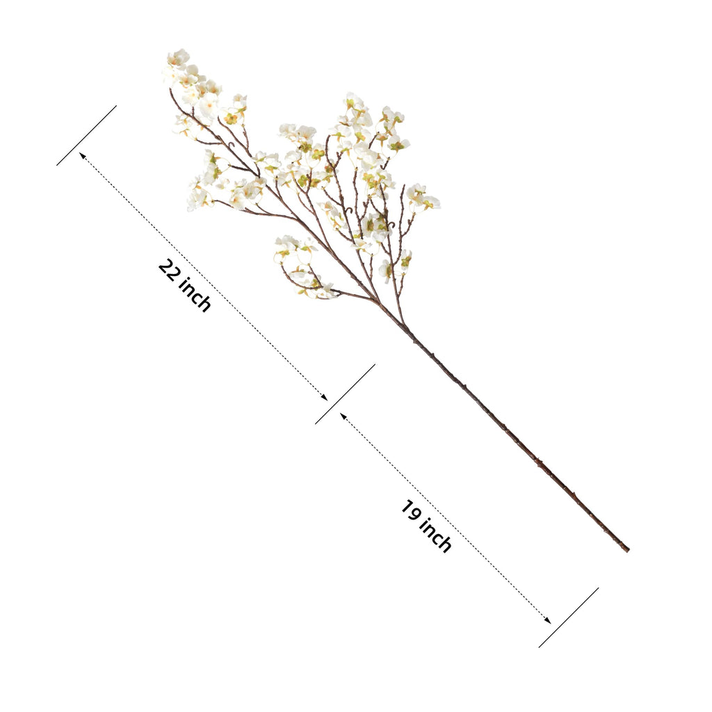 4 Pcs Artificial Cherry Blossom Flower Branches, Bulk Silk Faux Flowers Real Touch Bouquet Wedding Party Centerpieces