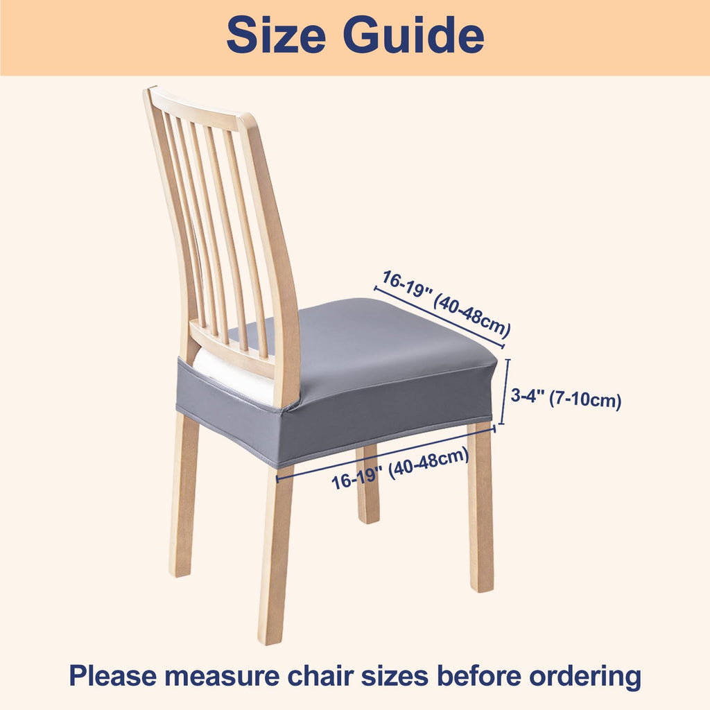 Waterproof Pu Leather Seat Covers Chairs Set of 6