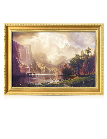Bierstadt Among the Sierra Nevada California Framed Art, 29x25