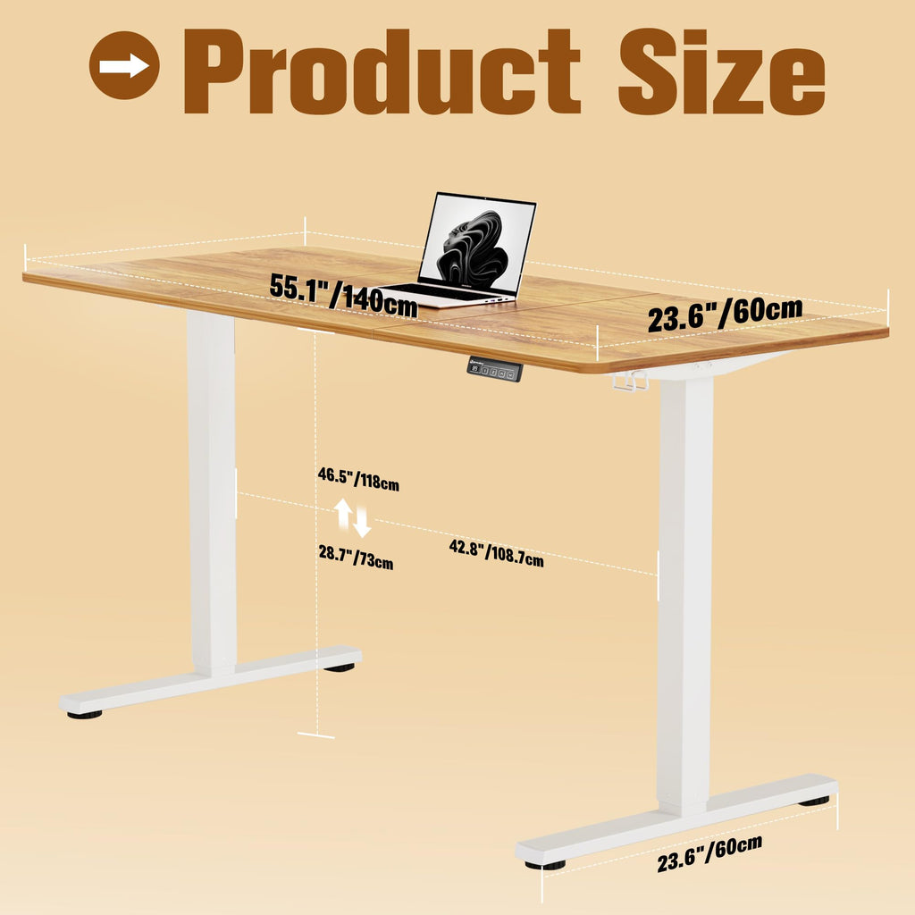 55"x24" Standing Desk, Height Adjustable Sit-Stand