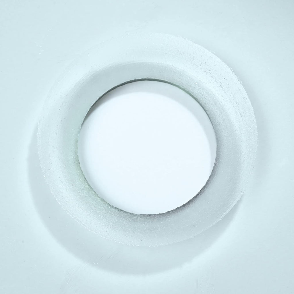 Aquaterior Tempered Glass Bathroom Vessel Sink 16" Round Countertop Vanity Basin Bowl Transparent Minimalist Modern