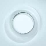 Aquaterior Tempered Glass Bathroom Vessel Sink 16" Round Countertop Vanity Basin Bowl Transparent Minimalist Modern