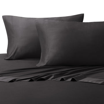 Hotel King Viscose from Bamboo & Cotton Pillowcases, Charcoal