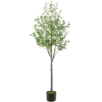 5 Feet Artificial Olive Trees Indoor, Fake Faux Olive Silk Tree