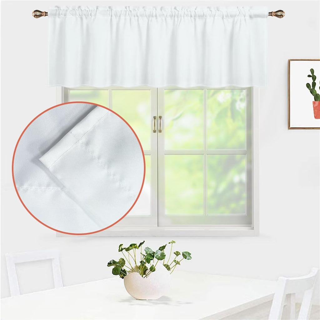 Western Horse Kitchen Valance Curtain for Small Windows Tribal Aztec Pocket Short Blackout Curtains Window Treatment