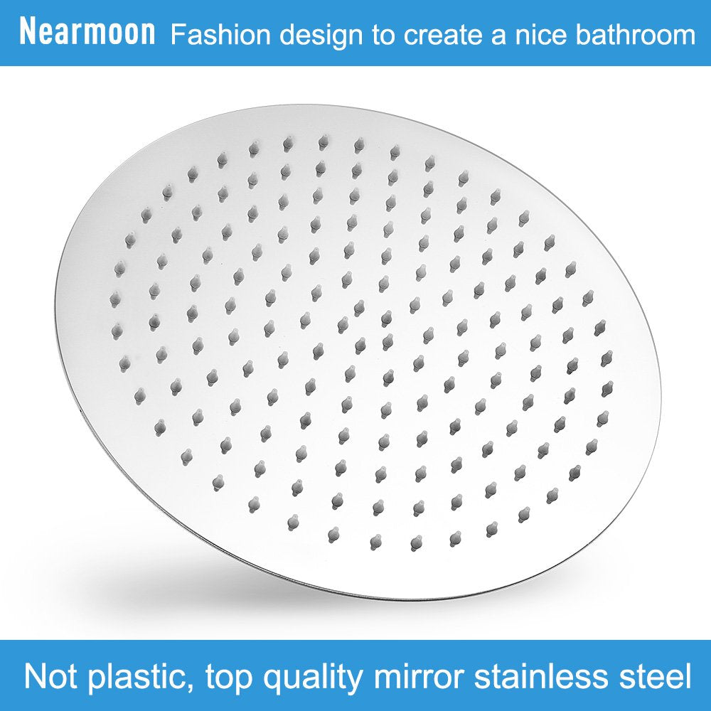 Rain Shower Head, Ultra-Thin Design-Pressure Boosting, Awesome Some Experience, High Flow Stainless Steel Rainfall