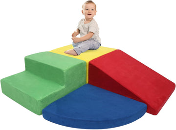 Foam Climbing Blocks for Toddlers 1-3, Piece Soft Play Set Toddler Climbing Toys Indoor, Climb Crawl Activity Play