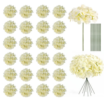 65Pcs Artificial Bulk, Silk Fake Hydrangeas