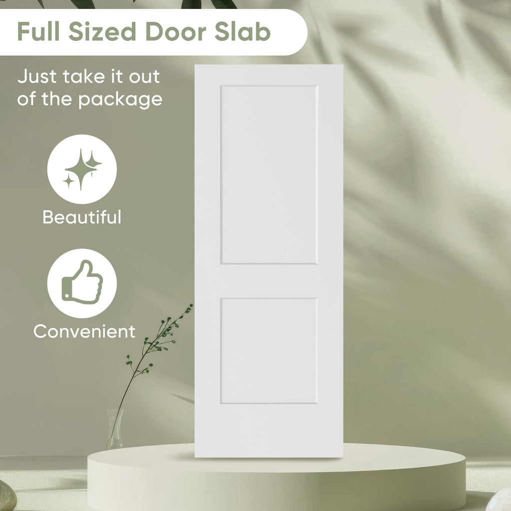 30x80 in 2-Panel White Primed Interior Door Panel