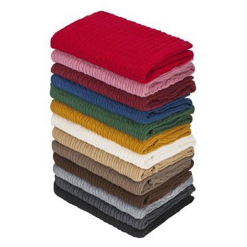 Cable Twist Knit Fabric, Selvedge Edge 14 Colours, Knitted Sweater Style Cotton Feel Material. Superb Cloth for