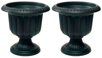 Mfg. # 38198 19" Black Classic Porch Urn Planter - Quantity 2