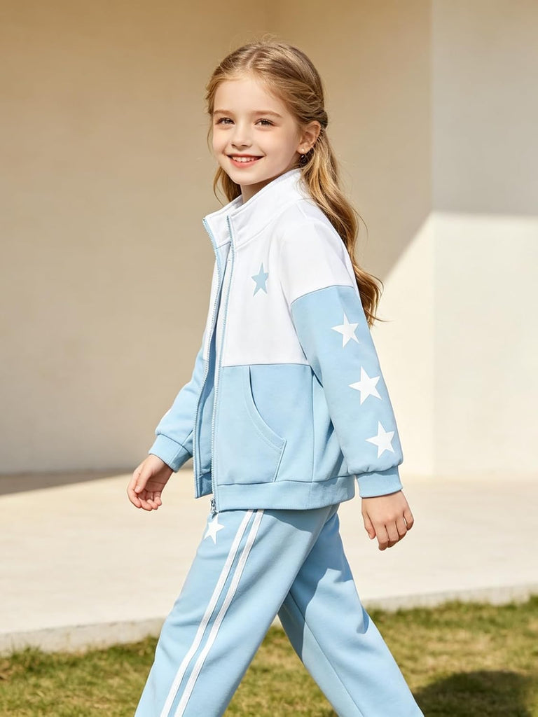 2 Piece Tracksuit Set Zip Up Jacket & Pants Sweatsuit Fall Winter Outfits