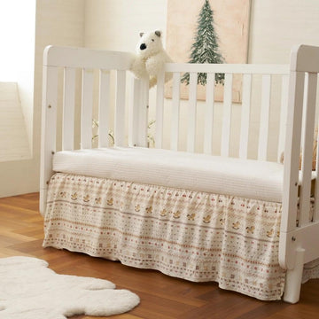 Crib Skirt Dust Ruffle, Microfiber Crib Bed Skirt