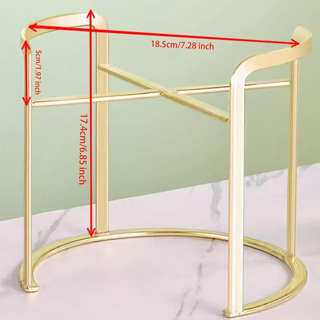Beverage Dispenser Holder Pitcher Base 20cm Support Storage Rack Glass Jar Stand Cold Water Jug Stand Bar Party, Gold