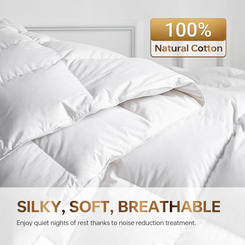 King Down Comforter Winter, Heavyweight Down Duvet Insert (106"x90")