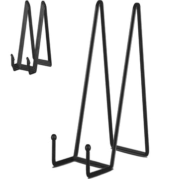 5-Pack 16-Inch Plate Holder Display Stands Black Metal Frame Stand