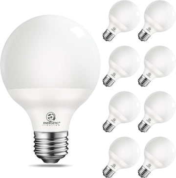Vanity Globe Light Bulbs G25 LED for Indoor Bathroom Mirror Living Area, 2700K Soft White, Dimmable 600 Lumens, 6W