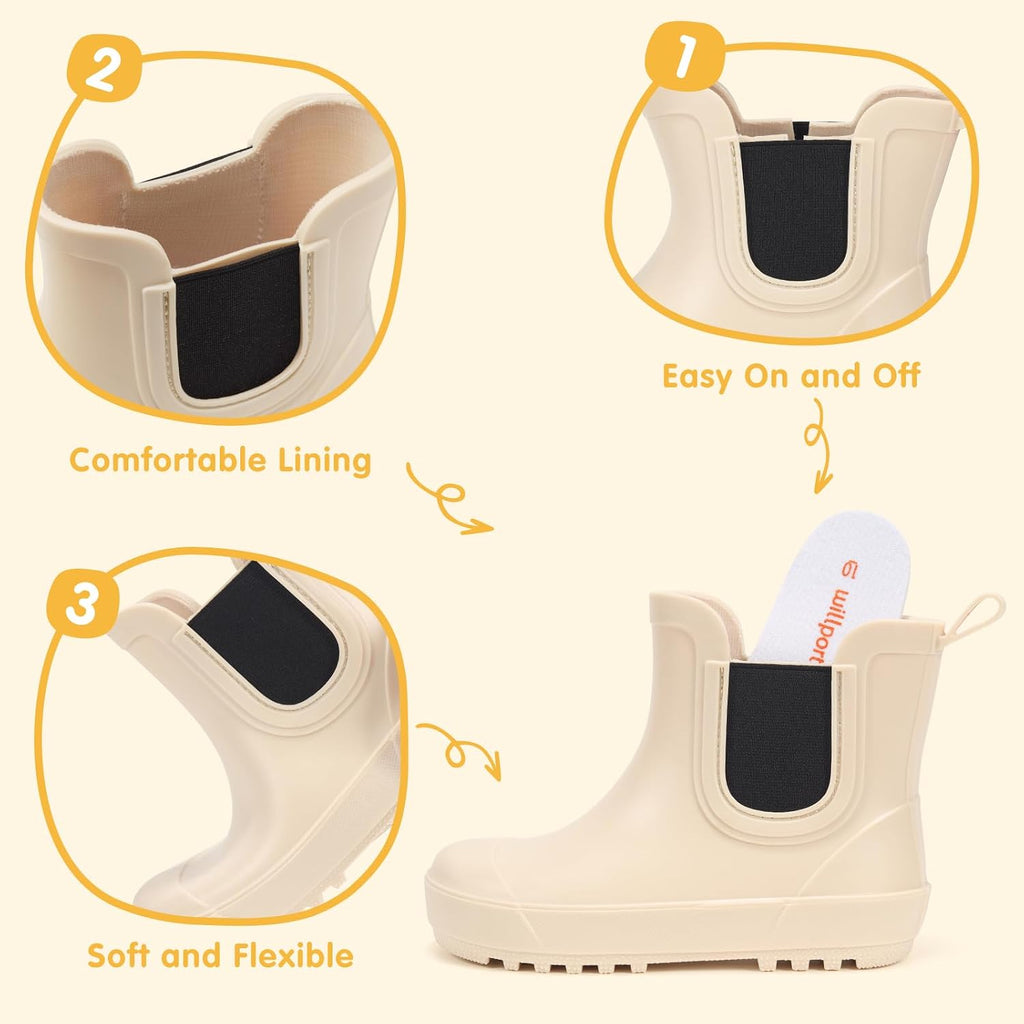 Kids Waterproof Chelsea Rain Boots