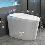 Smart Toilet with Heated Seat & Auto Open/Close Lid in ADA Height 17" | Dual Flush 1.0/1.27 GPF