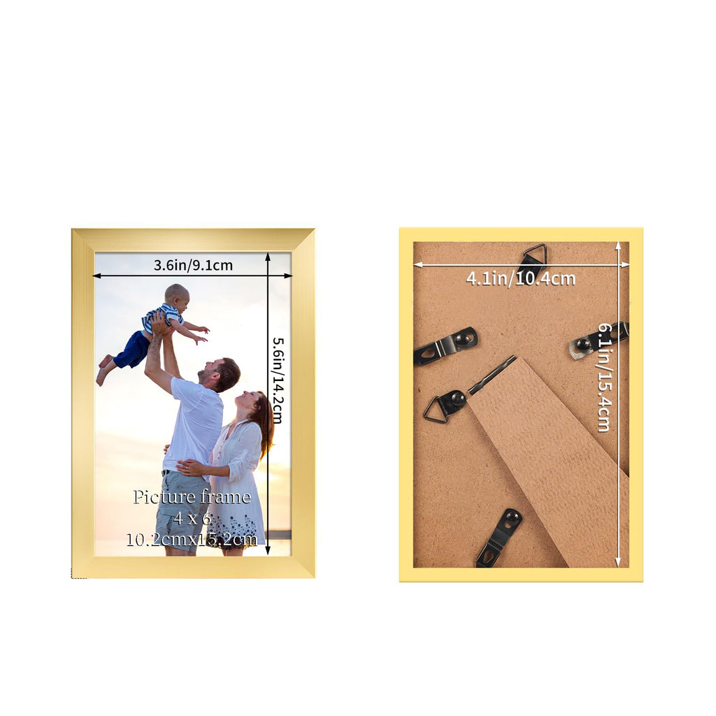 18 Packs 4x6 Gold Multi Plastic Picture Frames Set