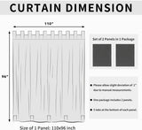 Outdoor Patio Curtains Detachable Tab Top Windproof Weatherp - Image 6