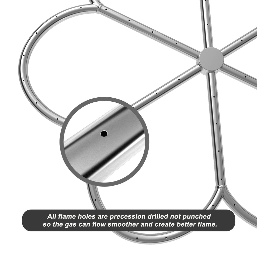 30-Inch 304 Stainless Steel Fire Pit Burner
