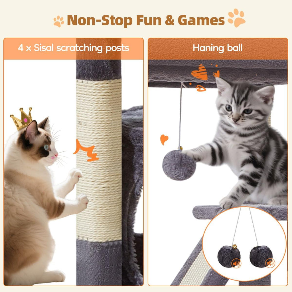 Cat Tree, 38.5In Cat Tower for Indoor Cats, Suitable for Kittens