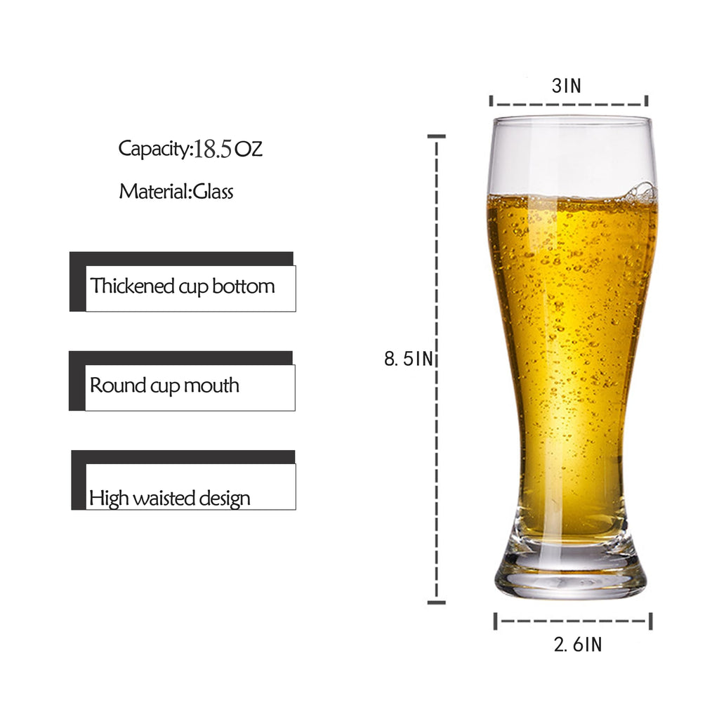 Pilsner Beer Glasses Ultra-Thin Craft Lead-Free for Beer Drinking Bliss Bar Glassware creative base Beer Glasses