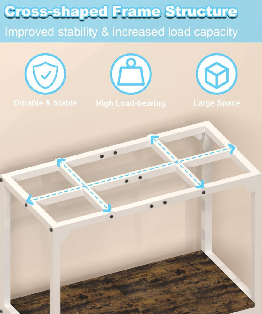 10-20 Gallon Fish Tank Stand, White
