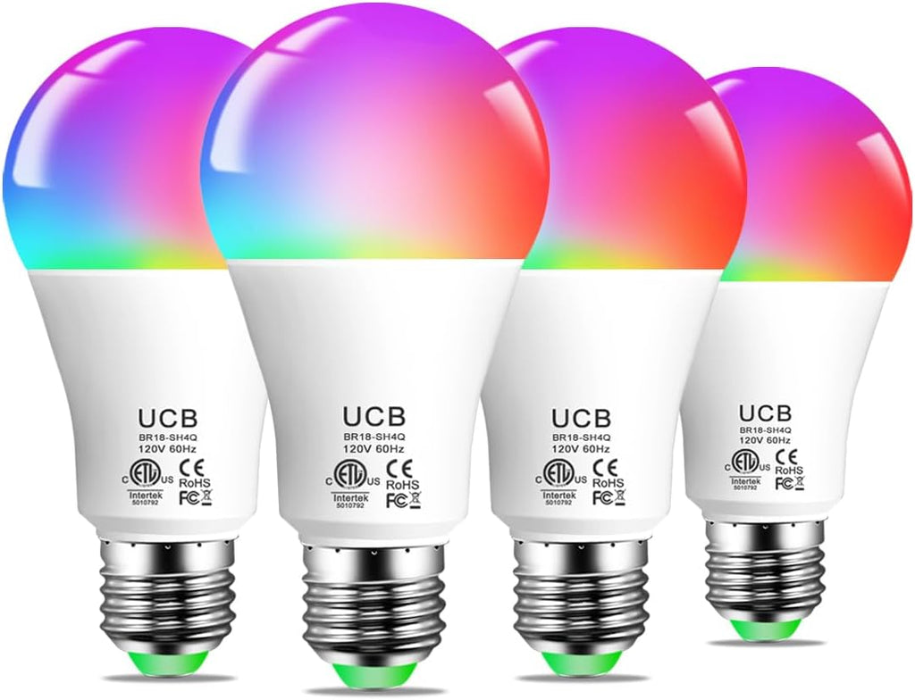 Smart Light Bulbs 130W Equivalent, Color Changing Light Bulb, Work with Alexa Only, 16 Million Colors RGBWW, Music