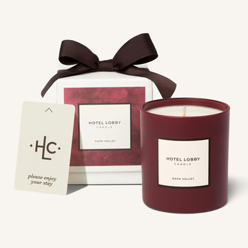 Hotel Lobby Napa Valley Candle - Luxury Hand-Poured 9.75oz 100% Soy h Black Currant, French Oak, Sweet Soil