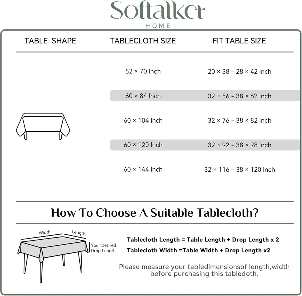 Jacquard Rectangle Tablecloth, Swirl Design Waterproof Stain Resistant Table Cover Wrinkle Free Heav