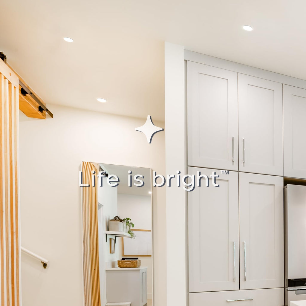 4 Inch LED Recessed Light, ECO Backlit Mini Panel Spotlight, 4 Pack