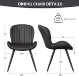 Nalupatio Dining Chairs Set of 2, Modern Dining Room Chairs Comfy Backrest Thick Upholstered Kitchen Chairs 19IN