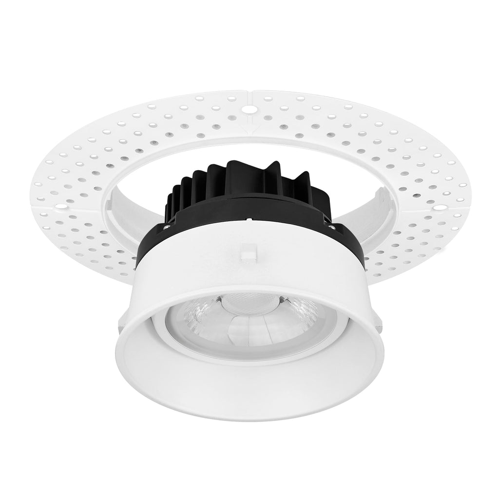4 in. Slim Trimless LED Eyeball Gimbal Downlight, 950 Lumens 5 CCT