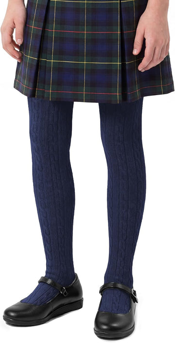 Girls Cable Knit Tights Kids Cotton Warm Stocking Leggings
